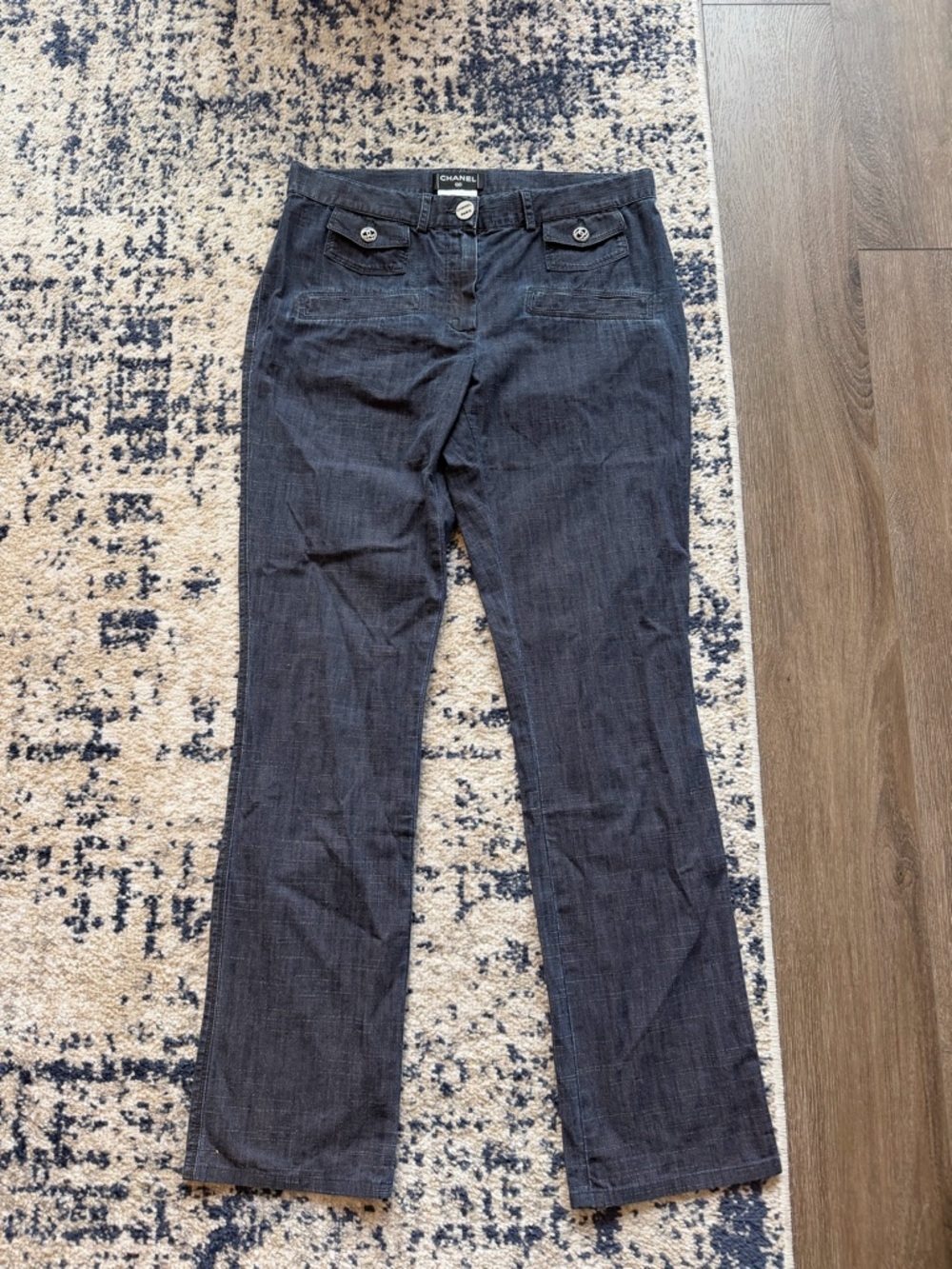 Chanel Women's Dark Blue Jeans